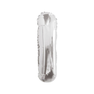 Balon folie 35cm, litera I ARGINTIU, 34901-14