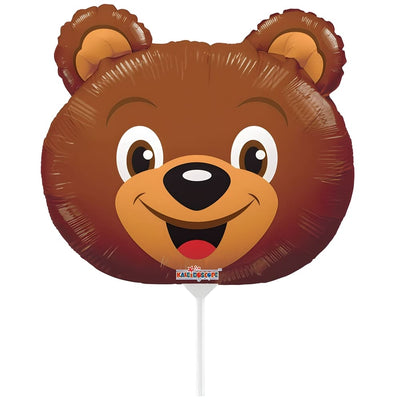 Foil Balloon Mini-Figure Bear Head (AIR) 35cm 34998-14