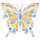 Balon Folie Figurina Fluturas Holografic Glitter 84 cm Grabo