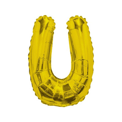 Foil Balloon 35cm Letter U GOLD 35089-14