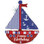 Balon Folie Figurina Barca HB Nautical 94 cm Grabo
