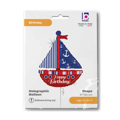 Balon Folie Figurina Barca HB Nautical 94 cm Grabo