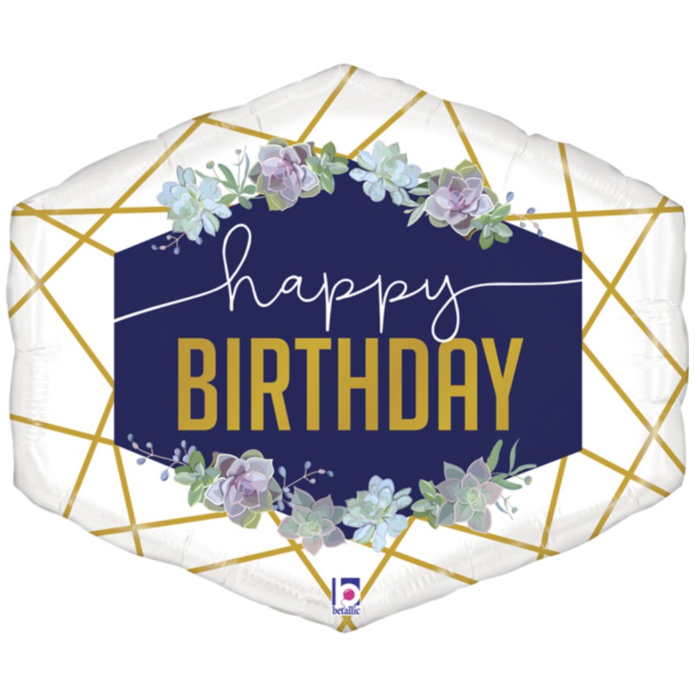 Balon Folie Figurina Hexagon HB Navy 76 cm Grabo