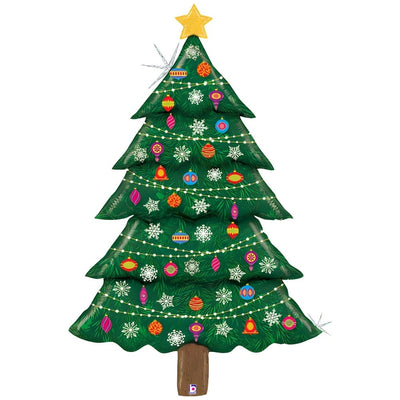 Foil Balloon Holographic Christmas Tree Figure 160cm Grabo
