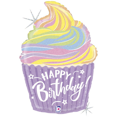 Foil Balloon Muffin HB Glitter Figure 69 cm Grabo
