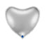 Balon Folie Jumbo Inima Argintie 91cm