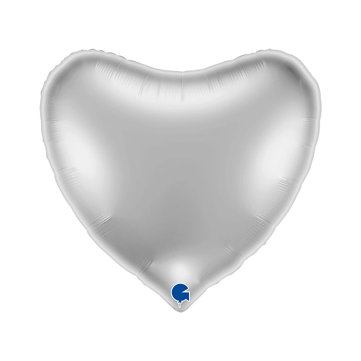 Balon Folie Jumbo Inima Argintie 91cm
