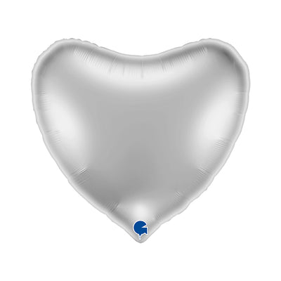 Balon Folie Jumbo Inima Argintie 91cm
