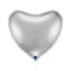 Balon Folie Jumbo Inima Argintie 91cm