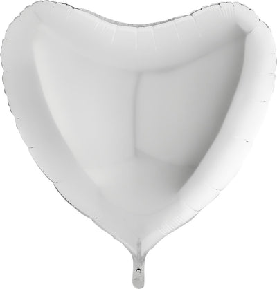 Balon Folie Jumbo Inima Alba 91cm
