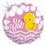 Round Foil Balloon It's a Girl Duckling 46 cm Grabo