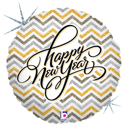 Balon Folie Rotund Happy New Year 46 cm Grabo