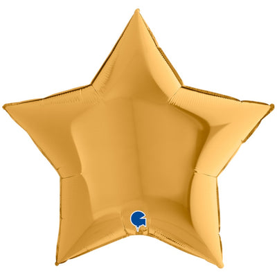 Balon Folie Stea Jumbo Auriu 91 cm Grabo