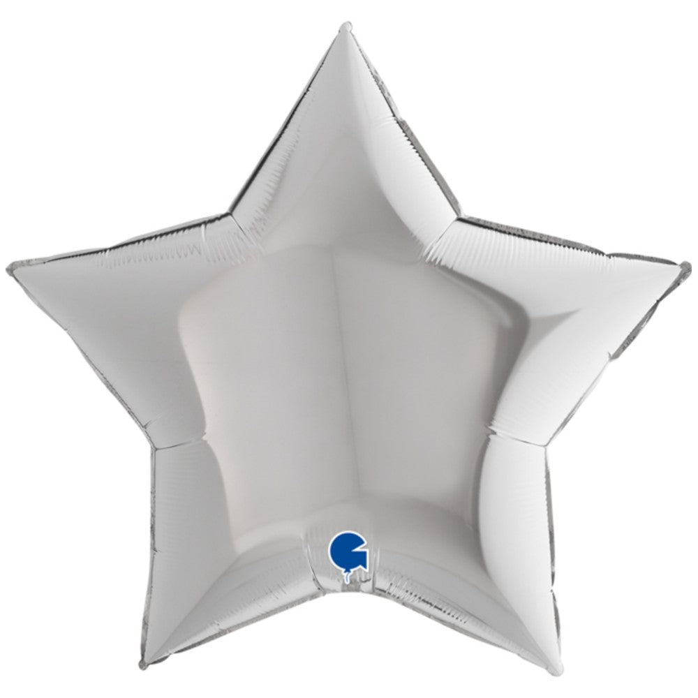 Balon Folie Stea Jumbo Argintiu 91 cm Grabo