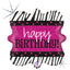 Balon Folie Figurina Zebra B-day 46 cm Grabo