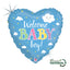 Balon Folie Inima Welcome Baby Boy 46cm