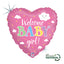 Balon Folie Inima Welcome Baby Girl 46cm