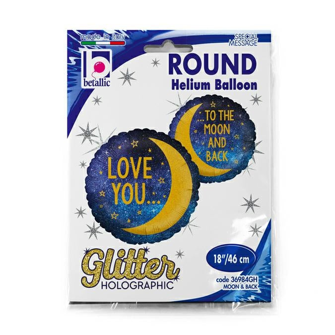 Foil Balloon Round To the Moon and Back 46 cm Grabo