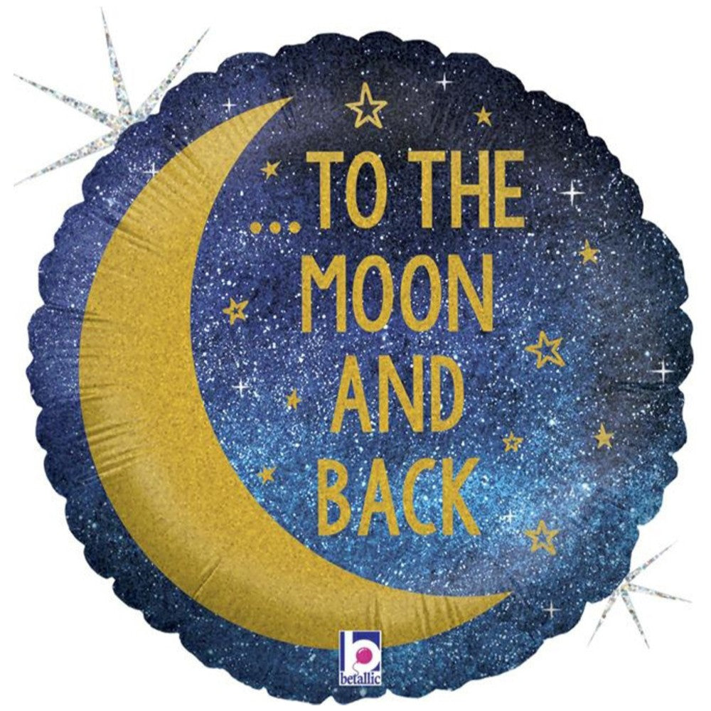 Foil Balloon Round To the Moon and Back 46 cm Grabo
