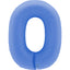 Balon Folie Cifra 0 Mat Lotus Blue 102cm