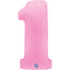 Balon Folie Cifra 1 Mat Sakura Pink 102cm