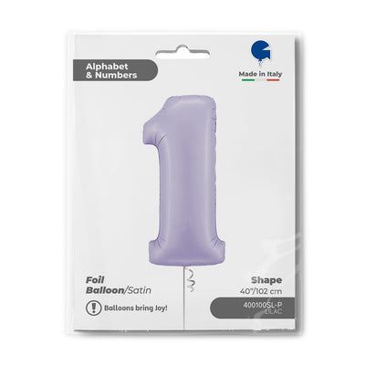 Balon Folie Cifra 1 Lila 102cm