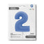 Number 2 Matte Lotus Blue Foil Balloon 102cm