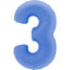 Balon Folie Cifra 3 Mat Lotus Blue 102cm