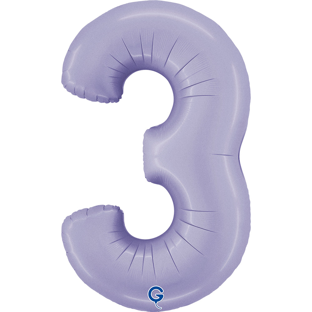 Balon Folie Cifra 3 Lila 102cm