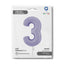 Number 3 Lilac Foil Balloon 102cm