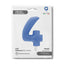 Number 4 Matte Lotus Blue Foil Balloon 102cm