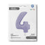 Purple Number 4 Foil Balloon 102cm