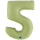 Foil Balloon NUMBER 5 Olive 102 cm Grabo