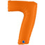 Balon Folie CIFRA 7 Portocaliu 102 cm Grabo