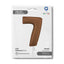 Balon Folie Cifra 7 Satin Chocolate 102cm