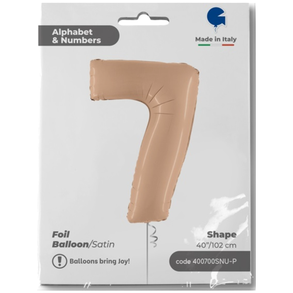 Jumbo Foil Balloon NUDE NUMBER 7 102 cm Grabo