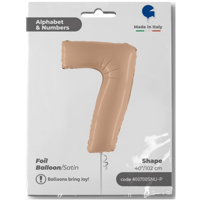 Balon Folie Jumbo CIFRA 7 Nude 102 cm Grabo