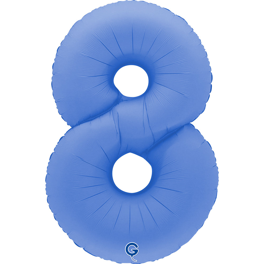 Balon Folie Cifra 8 Mat Lotus Blue 102cm