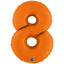Balon Folie CIFRA 8 Portocaliu 102 cm Grabo
