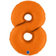 Balon Folie CIFRA 8 Portocaliu 102 cm Grabo