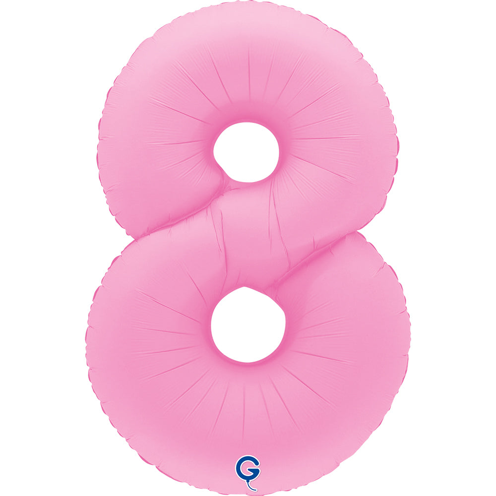 Balon Folie Cifra 8 Mat Sakura Pink 102cm
