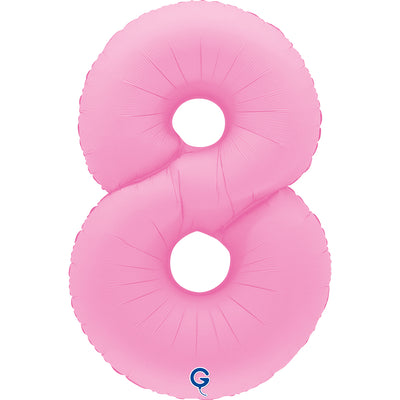 Balon Folie Cifra 8 Mat Sakura Pink 102cm