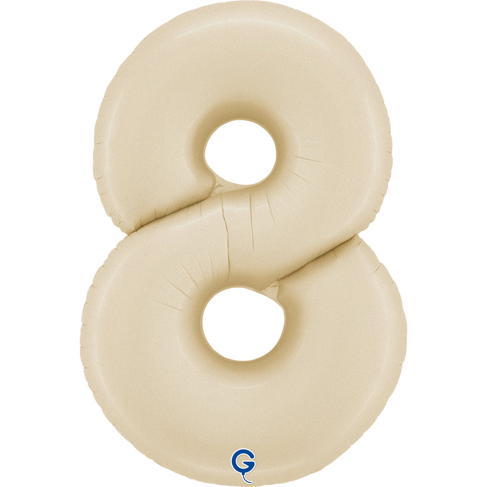 Balon Folie Cifra 8 Satin Cream 102cm
