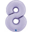 Number 8 Lilac Foil Balloon 102cm