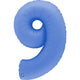 Balon Folie Cifra 9 Mat Lotus Blue 102cm