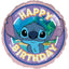 Balon Folie Happy Birthday Stitch 45cm