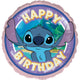 Balon Folie Happy Birthday Stitch 45cm