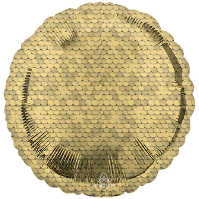 Gold Sequin Foil Balloon 43cm 42199