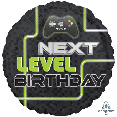 Balon Folie Gamer Level Up Birthday 43cm ANAGRAM 4066201
