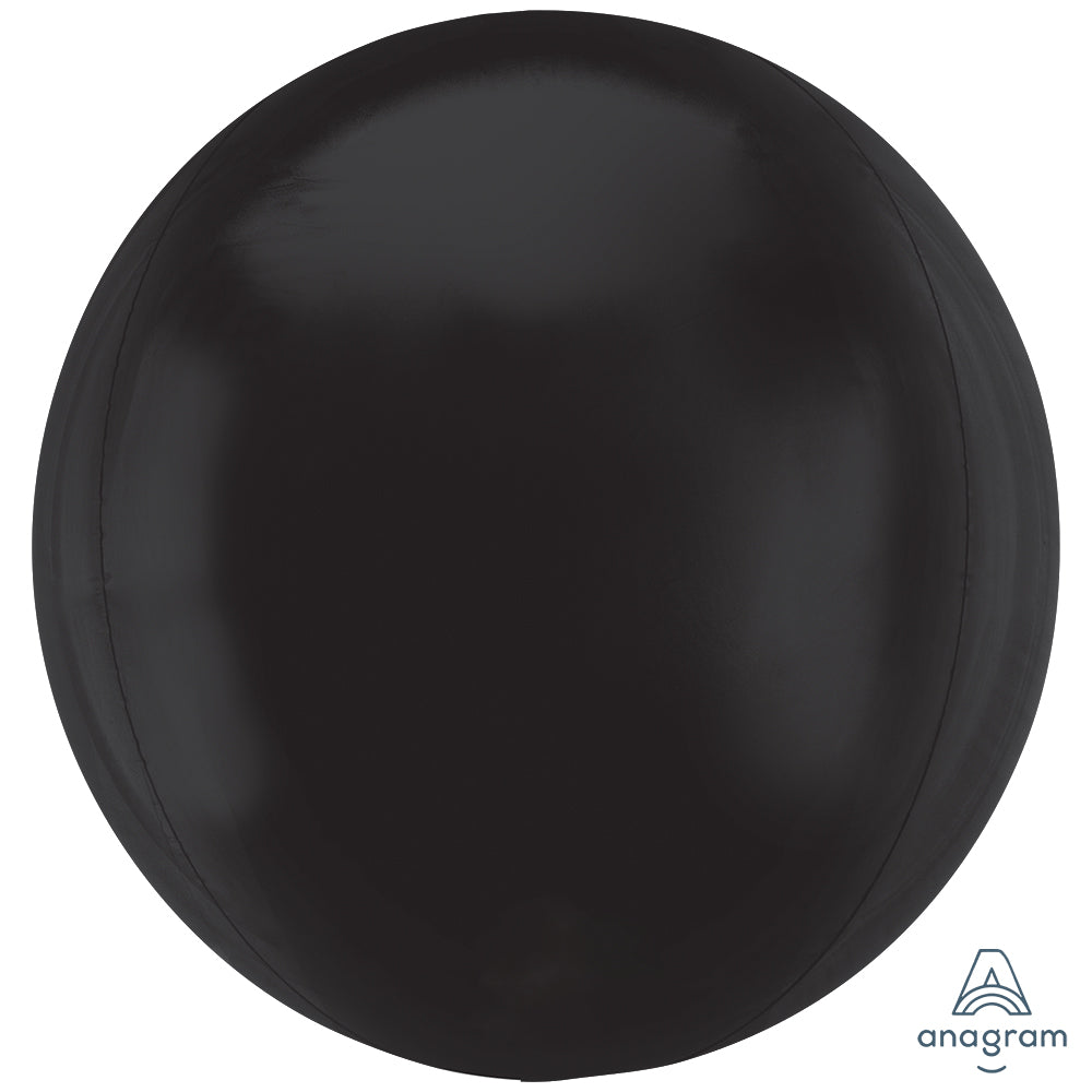 Orbz Jumbo Black Foil Balloon 53x53cm ANAGRAM 4079699